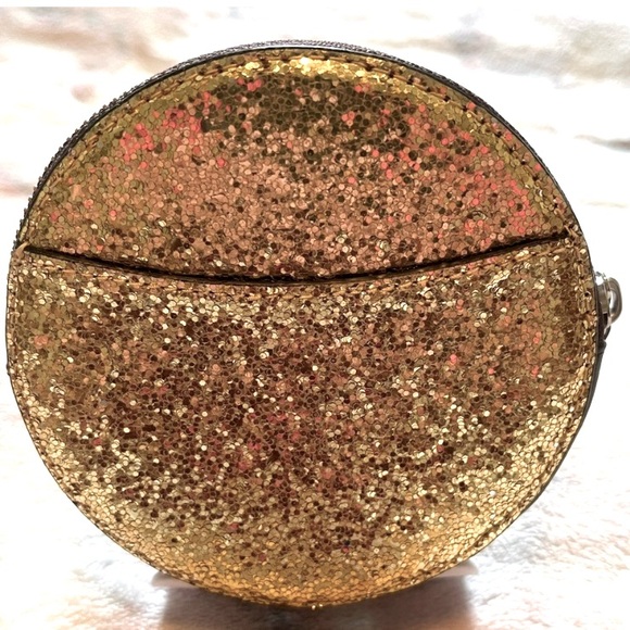 Coach Wizard of Oz NWT round gold glitter coin purse bag charm key fob - Picture 8 of 15